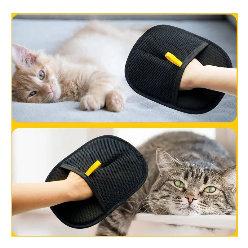 Sikat Penghilang Bulu Hewan Peliharaan Sarung Tangan Penghilang Bulu Anak Kucing Sikat Penghilang Bulu Anjing dari Sofa Karpet Pakaian Perlengkapan Hewan Peliharaan