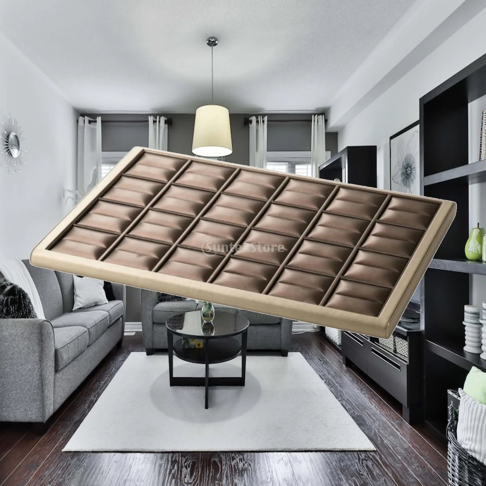 Band Tray with 24 Slots Rectangular Jewelry Display Tray with Padded Insert Band Organizer with Slots Sturdy Space-Saving