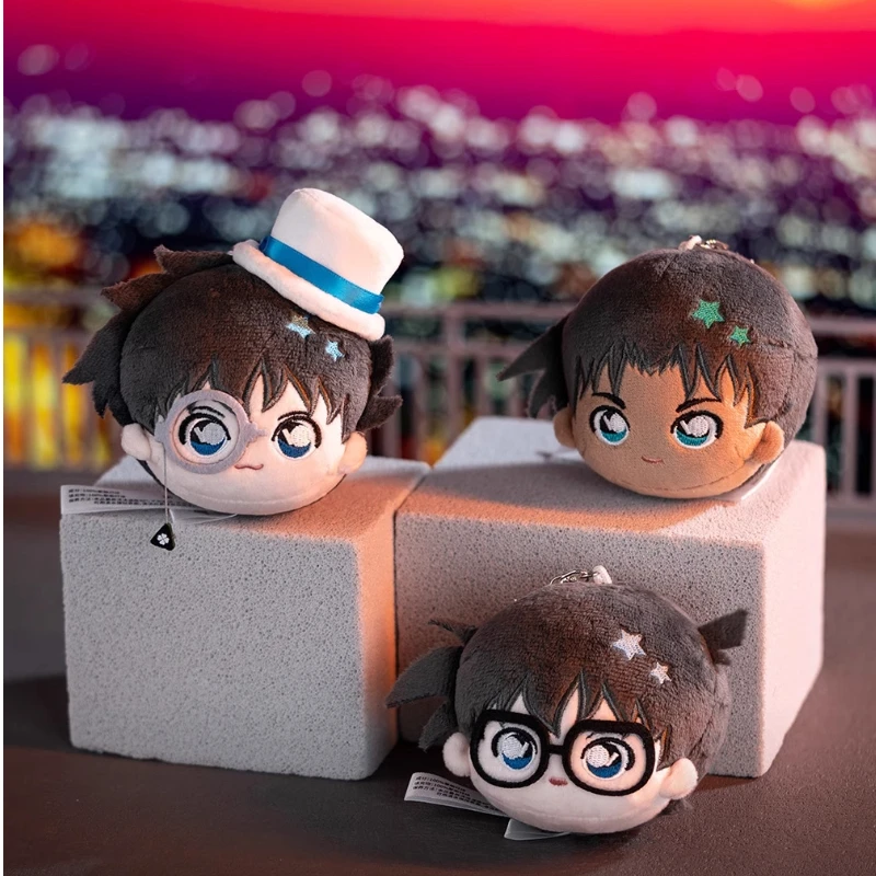 

New 9cm Plush Dolls Backpack Key Pendant Detective Conan Comic Dolls Toy Cosplay Pendant Desktop Car Decoration Holiday Gift