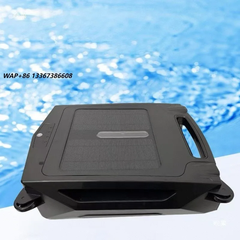 Pool Surface Cleaner Robot Solar Powered Robotic Pool Skimmer Cleaner with Dual Charging Options Automatic Pool Vacuum Cleaner