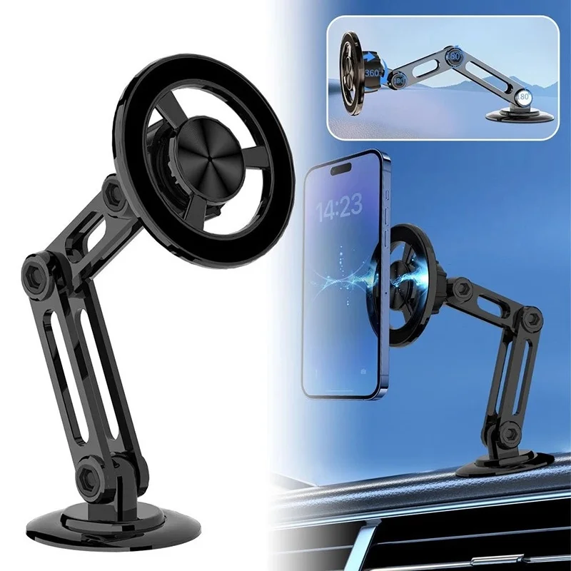 Strong Magnetic Car Phone Holder 360° Rotate Stand GPS Navigation Bracket Dashboard Mount For iPhone 17 16 Xiaomi Huawei Samsung
