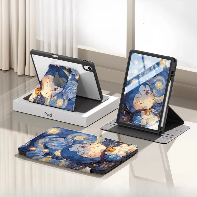 

Miniso Doraemon for ipad Case Funda Ipad Mini 6 7 Air 4 5 M2 M3 Anti Fall Cover A16 9th 10th Gen Pro 5 6 Smart Protective case