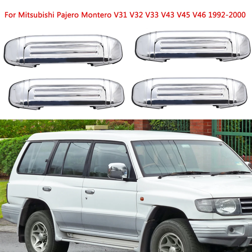 Chrome Car Exterior Door Handle For Mitsubishi Pajero  V31 V32 V33 V43 V44 V45 V46 1992-2000 MR156875 MR156876 MR156877 MR156878