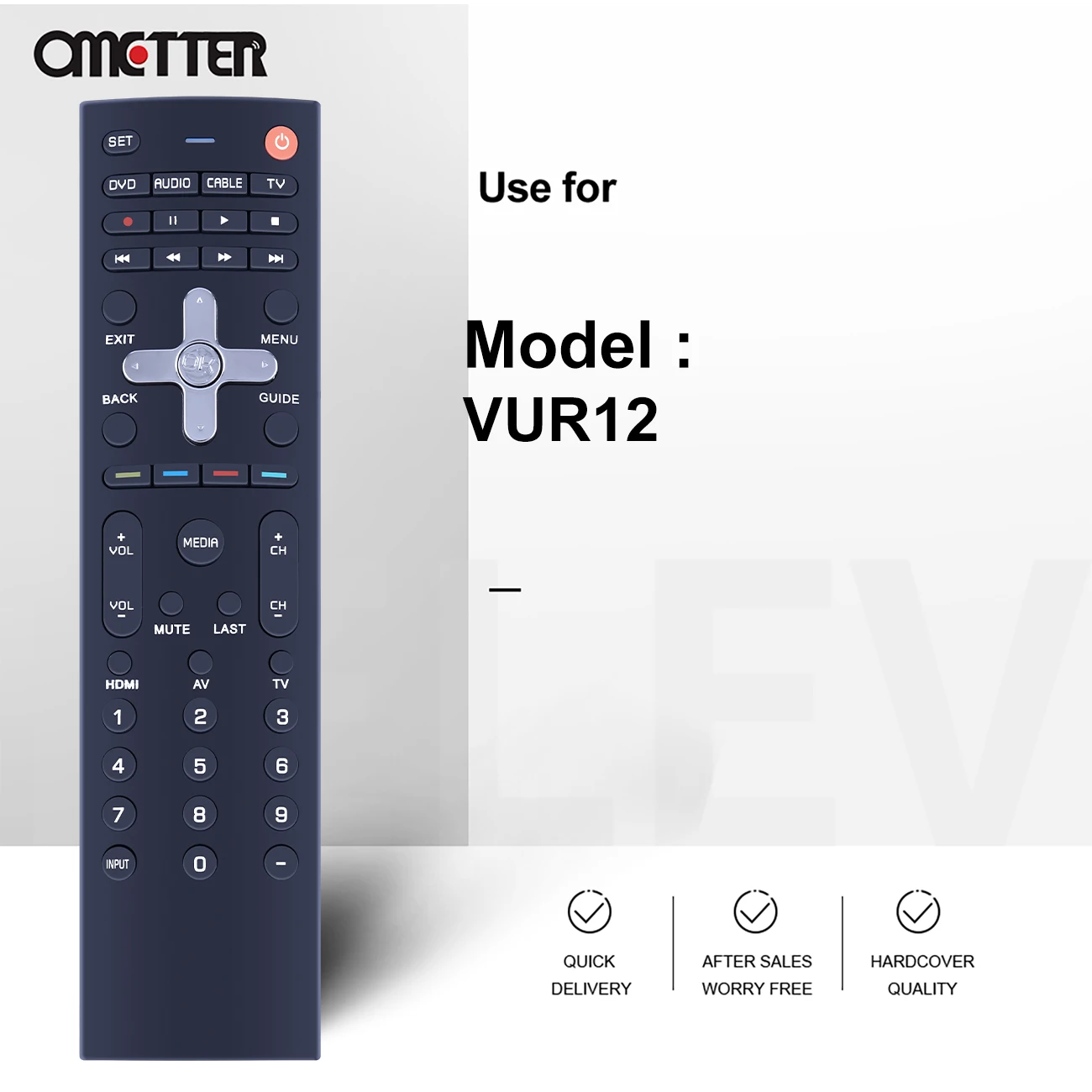 VUR12 per Vizio TV A Distanza di Controllo 0980-0306-0100 M320NV M370NV M420NV M421NV