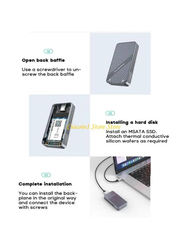 

Корпус из алюминиевого сплава A3PC mSATA для SSD TypeC для стабильной и быстрой передачи данных