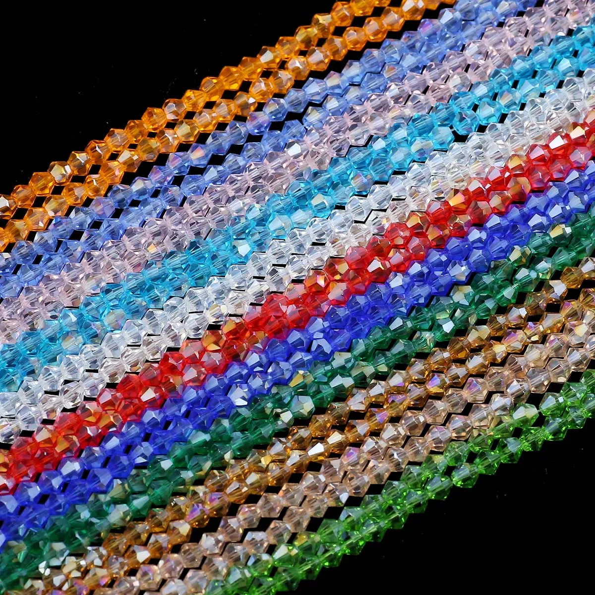 3mm 200pcs Glass Bicone Shaped Austrian Faceted Crystals Beads For Jewelry Making Bracelets Necklaces Earrings DIY Accessories