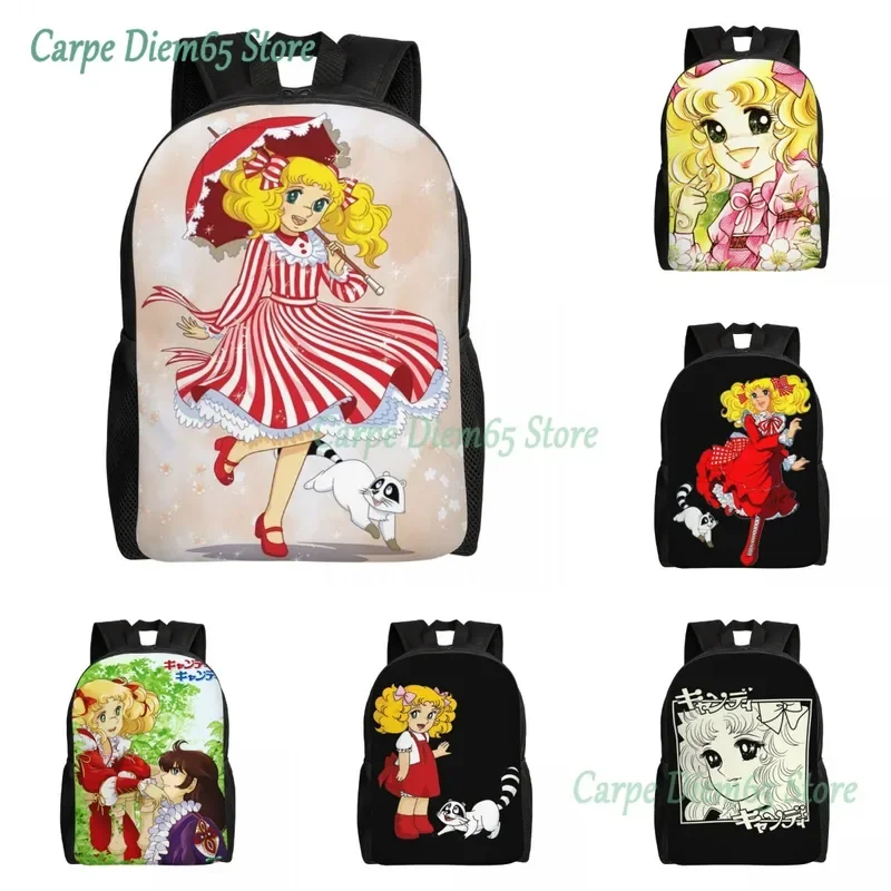 Candy Candy Laptop Backpack Women Men Basic Bookbag for School College Students Japan Anime Manga Bag