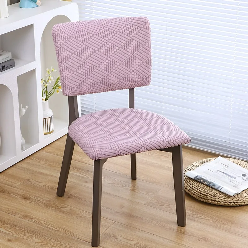 

2Pcs/Set Jacquard Square Backrest Chair Cover Elastic Backrest Seat Cover Room Chair Slipcover For Office Home Decor Protector
