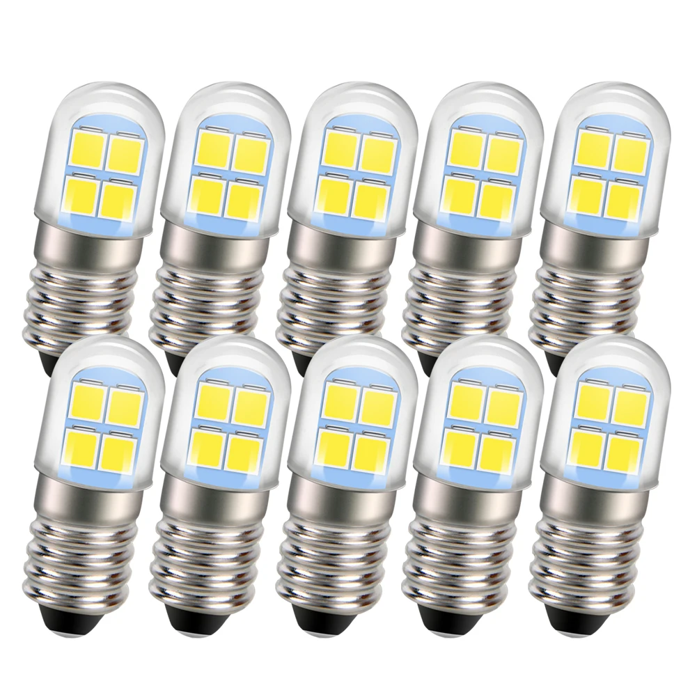 10PC E10 LED Bulb 1W 4-6V Outdoor Light Old Fashioned Flashlight For Mini Screw Base Flashlight  Camping Lantern Vintage Torch