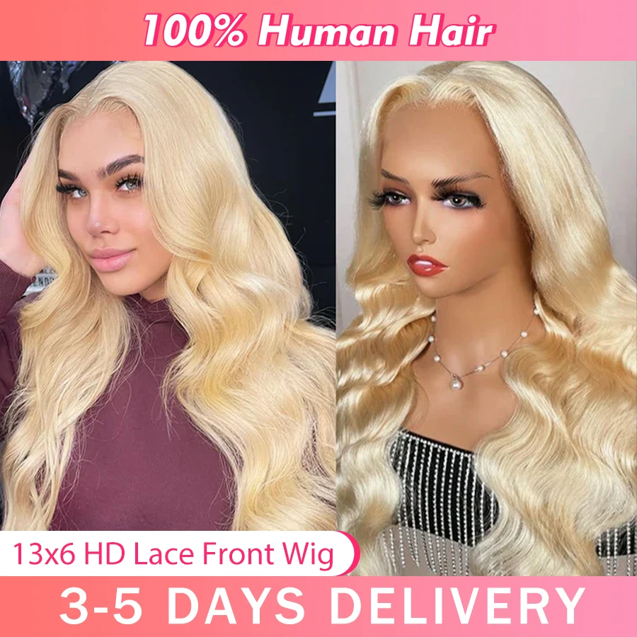 

13x6 Body Wave 613 HD Lace Frontal Wig 100% Human Hair Wigs Blonde 613 Colored Wig 30 Inch 13x4 Brazilian Hair Wigs for Women
