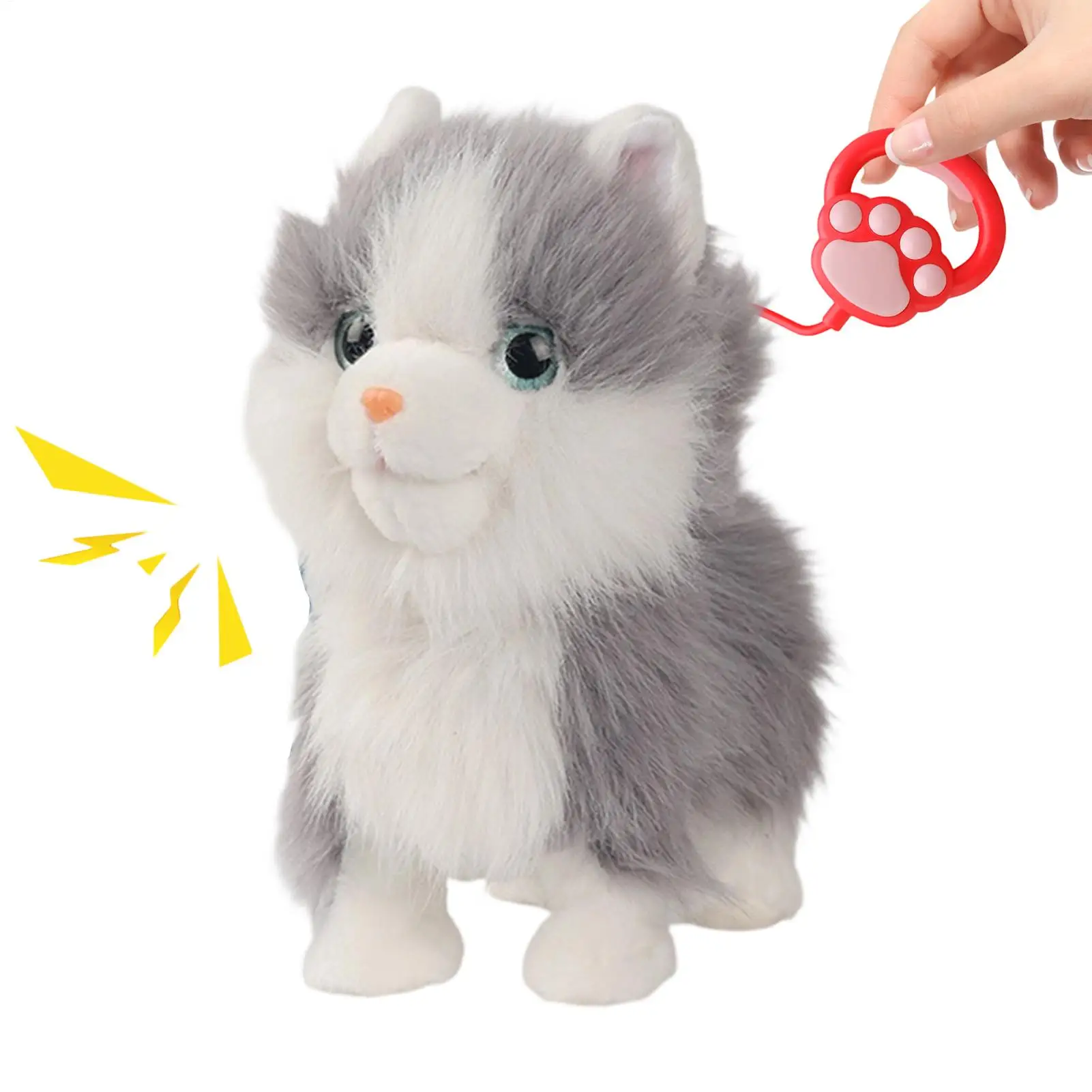 ของเล่นสุนัขตุ๊กตาไฟฟ้าแบบอินเทอร์แอคทีฟ สัมผัสได้เหมือนจริง ของเล่นสัตว์เลี้ยงอิเล็กทรอนิกส์แบบอินเทอร์แอคทีฟ สำหรับเด็กผู้ชาย