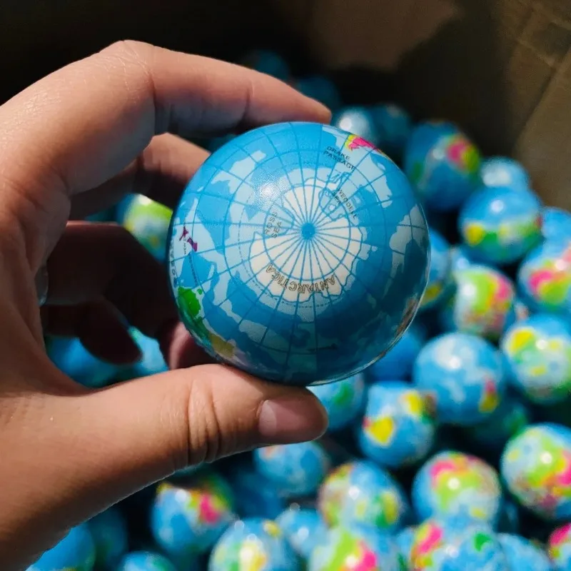 Imagem -03 - Earth Squeeze Balls For Kids And Adults Soft Foam Globe Stress Relief Squeeze Toys Hand Wrist Exercise Sponge Educational Gifts