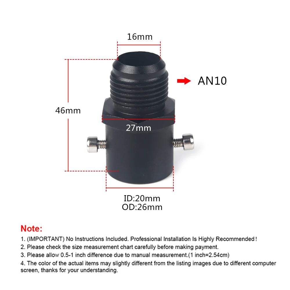 19.5mm AN10 Valve Cover Vent Outlet K-Swap Breather Fitting Adapter For Honda Civic Acura Rsx Tsx K20 Aluminium Oil Catch Can