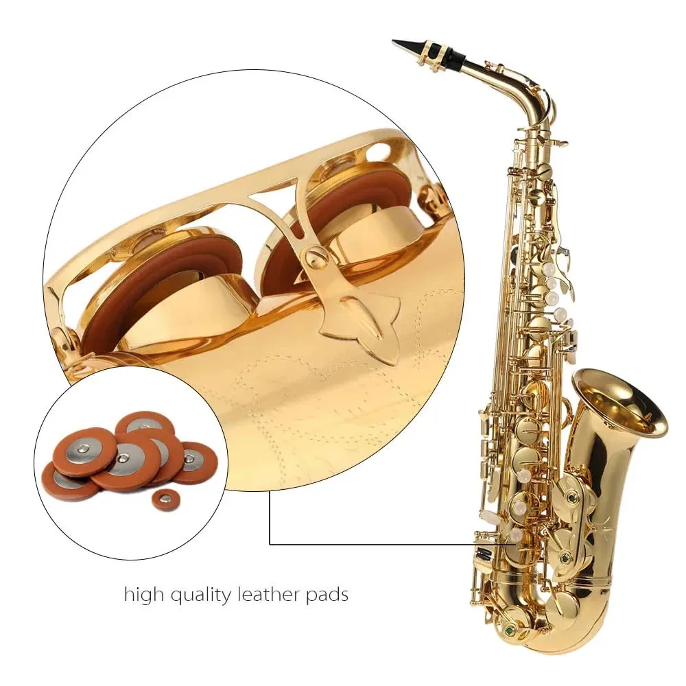 

2026 hot new Eb Alto Saxophone Brass Lacquered Gold E Flat Sax 802 sax with case