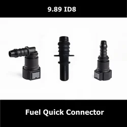 5Pcs 9.89 ID8 Male Female Curved Fuel Line Pipe Quick Connector Auto Parts Fittings Filter Fuel Connect Hot Deals
