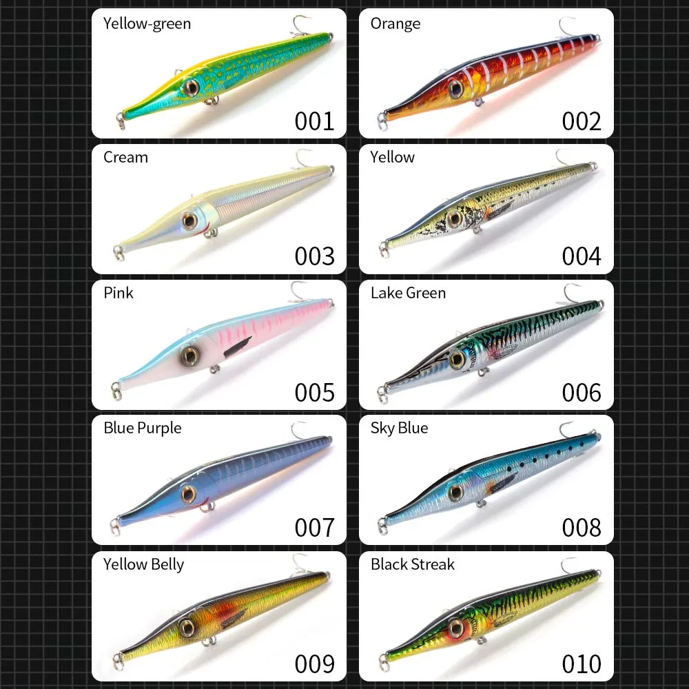 Hunthouse Needle Zargana 146mm 35/19g Pencil Lures Long Cast Pencil Baits Floating Sinking Fishing Topwater Lure For Bass Tuna