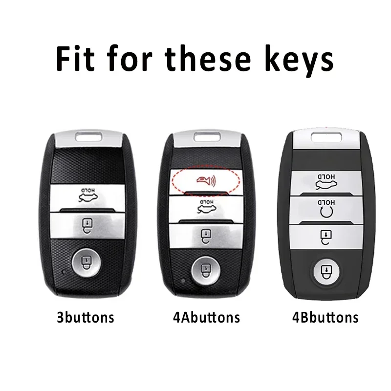 3 4 Buttons Shell TPU Car Remote Smart Key Case Cover For KIA Rio Rio5 Sportage Ceed Cerato K3 KX3 K4 K5 Sorento Optima Picanto