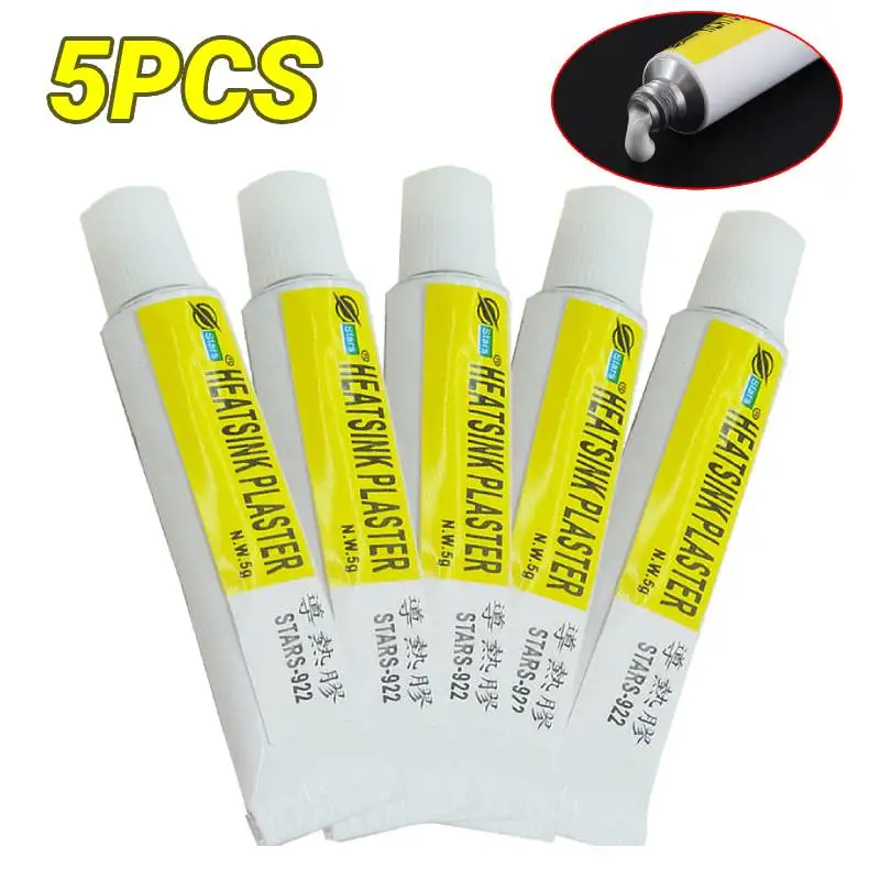 1-5 sztuk podkładek termicznych przewodzący radiator klej 5g gipsowy lepki klej samoprzylepny do chipa VGA RAM LED IC chłodnica chłodnica chłodząca