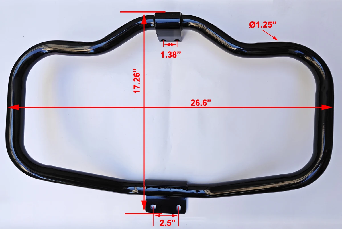 Glossy Black Front Engine Guard Highway Crash Bar Compatible with harley Sportster 883 1200 XL XR 48 72 04-20