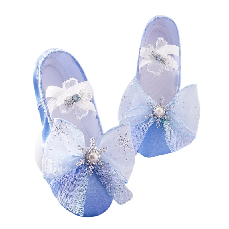 Meisjes Balletschoenen Satijn Dans Oefen Slipper Zachte Lederen Zool Ballerina Platte Yoga Gymnastiekschoenen Peuter/Klein/Groot Kind