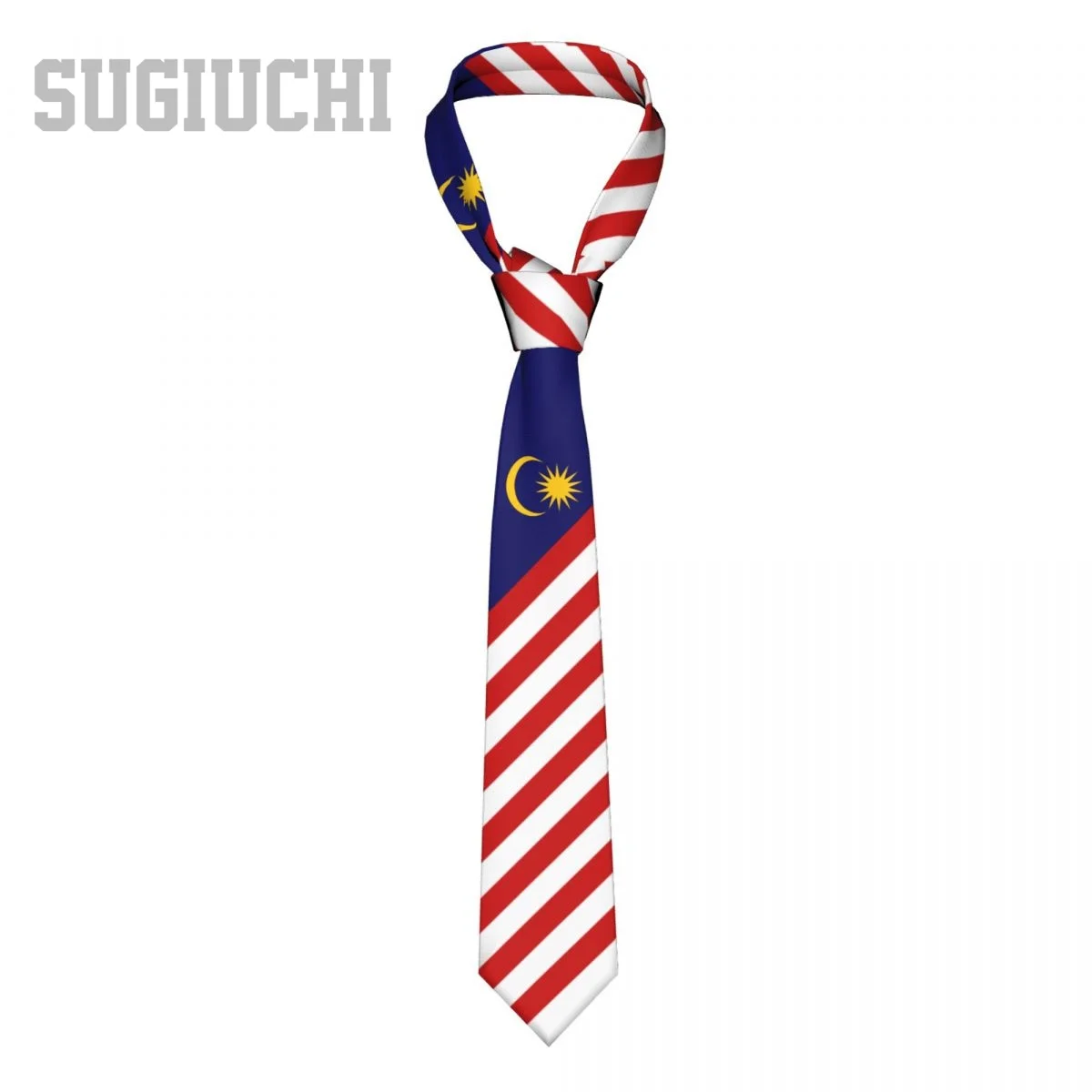 

Malaysia Flag Emblem Men Women Neck Ties Casual Plaid Tie Suits Slim Wedding Party Business Necktie Gravatas