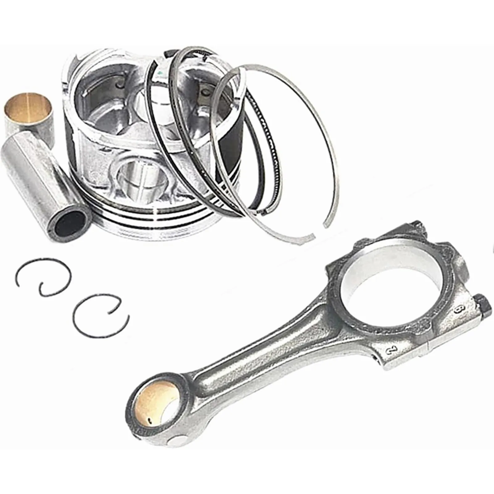 1Set Piston Kit & Connecting Rod 67mm 1G688-21112 1G68821112 Compatible for Kubota D782 D782E Engine Zero Turn Mower ZD1011