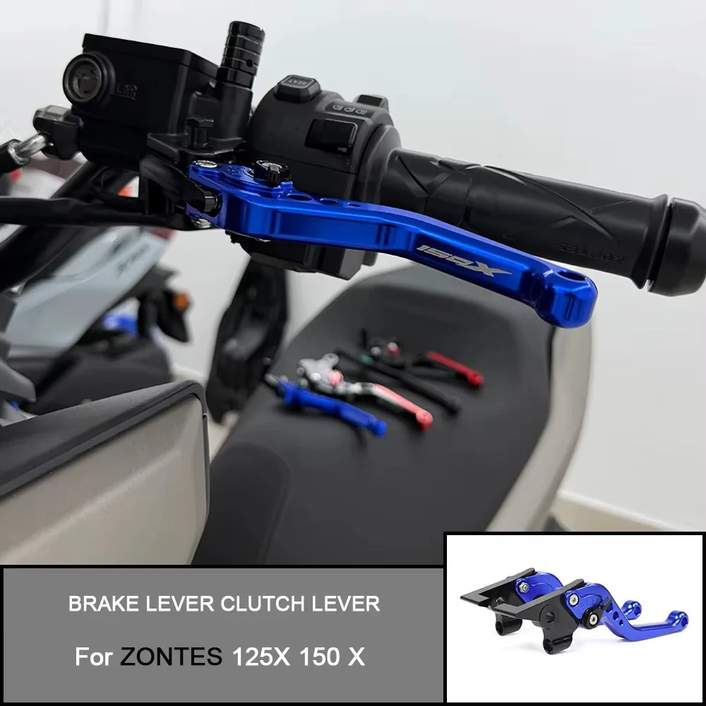 Akcesoria motocyklowe do ZONTES 125X 150X 125X, aluminiowe, składane, regulowane dźwignie hamulca i sprzęgła CNC, przednie uchwyty sterowania.
