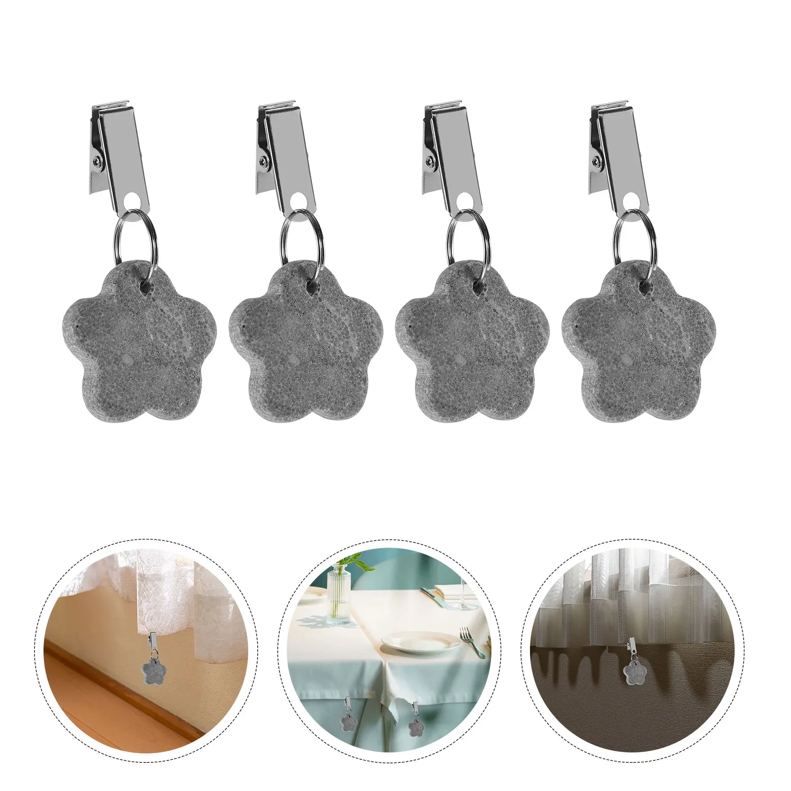 

4pcs Tablecloth Weights Flower Shape Clips For Picnic Wedding Outdoor Dining Room Decor Table Cover Clip Reusable