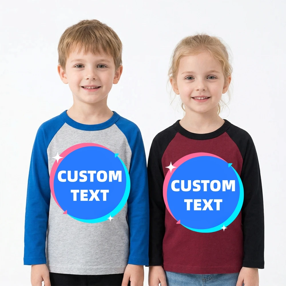 

Custom Name Neutral Toddler T Shirt Boy Girl Birthday Gift Add Your Own Logo Design Photo Blank Personalized Kids Outfit