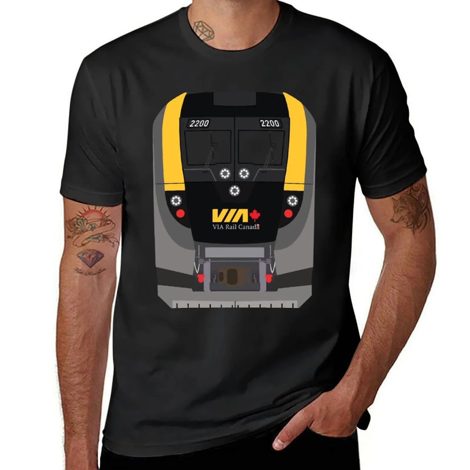 

VIA Rail Canada New Locomotive T-Shirt anime clothes luxury designer anime stuff t shirt for men