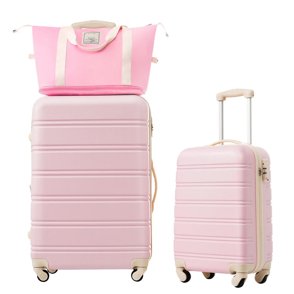 

2Pcs Hardshell Luggage Set with Bag Spinner Suitcase TSA Lock Lightweight 20 Inch 24 Inch for Travel