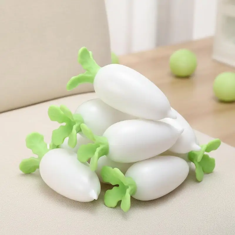 Simulation Vegetable Stress Relief Toy Slow Rebound  Fidget Cabbage Carrot Radish for Christmas Stocking Stuffers