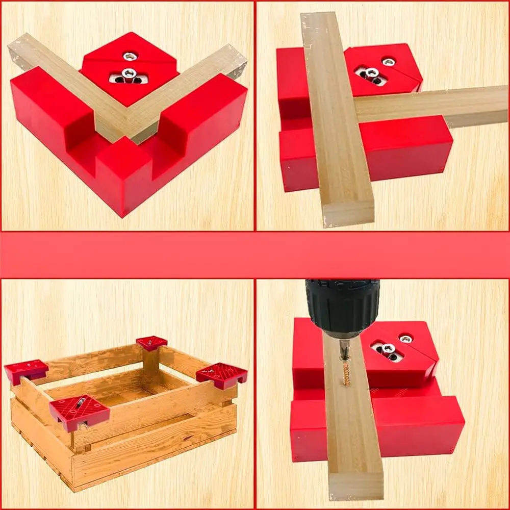 Precision 90 Degree Corner Clamp Woodworking Tool Jig For Carpentry Frame Joint Fixing Furniture Assembly Device