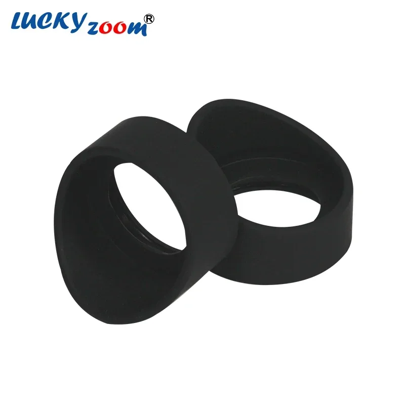 2Pcs Black Stereo Microscope Rubber Eyepiece Cover Guards For Stereo Microscope Monocular Binocular Eyepiece Protection Shield