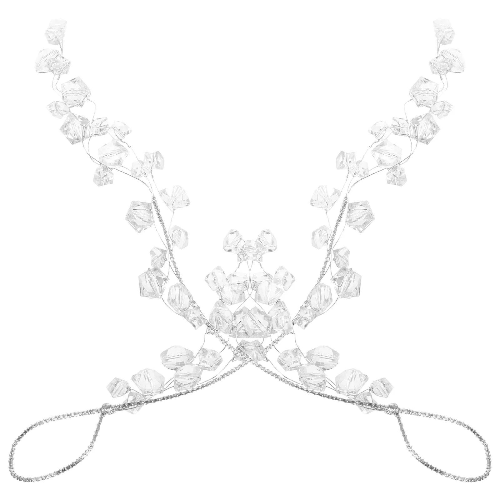 

2Pcs Transparent Acrylic Christmas Tree Ornaments Hanging Diamonds Crystal Pendants Chandelier Xmas Decoration