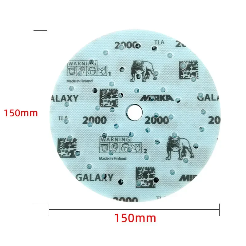 10 Stück Mirka Auto Schönheit Schleifen Schleifpapier Trockenschleifen rund 6 Zoll 150 mm Beflockung Holzbearbeitung Möbel Hardware Polieren