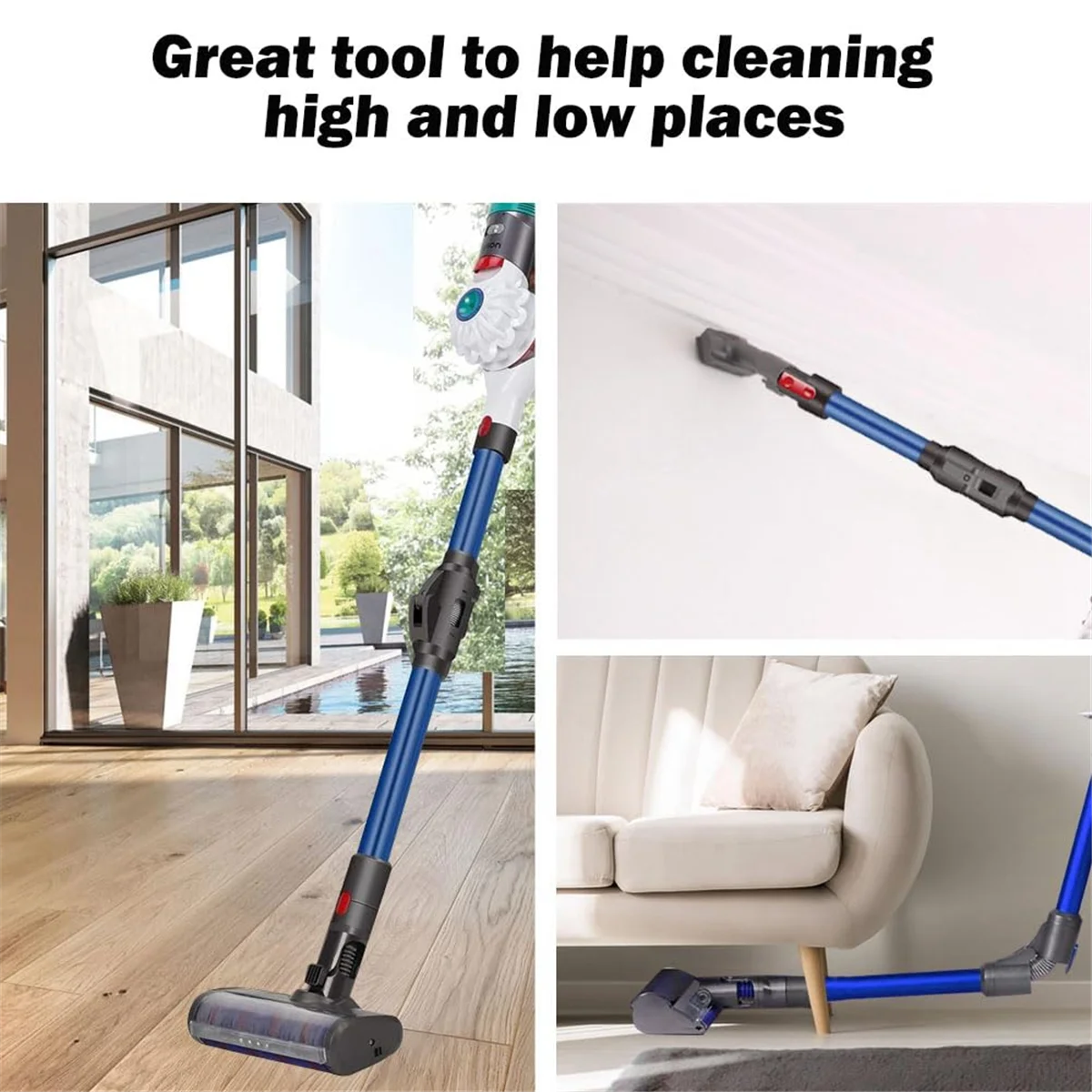 A58E-Складная удлинительная палочка, запасные части из металлической палочки и триггерный замок для беспроводного пылесоса Dyson V15 V8 V11 V10 V7