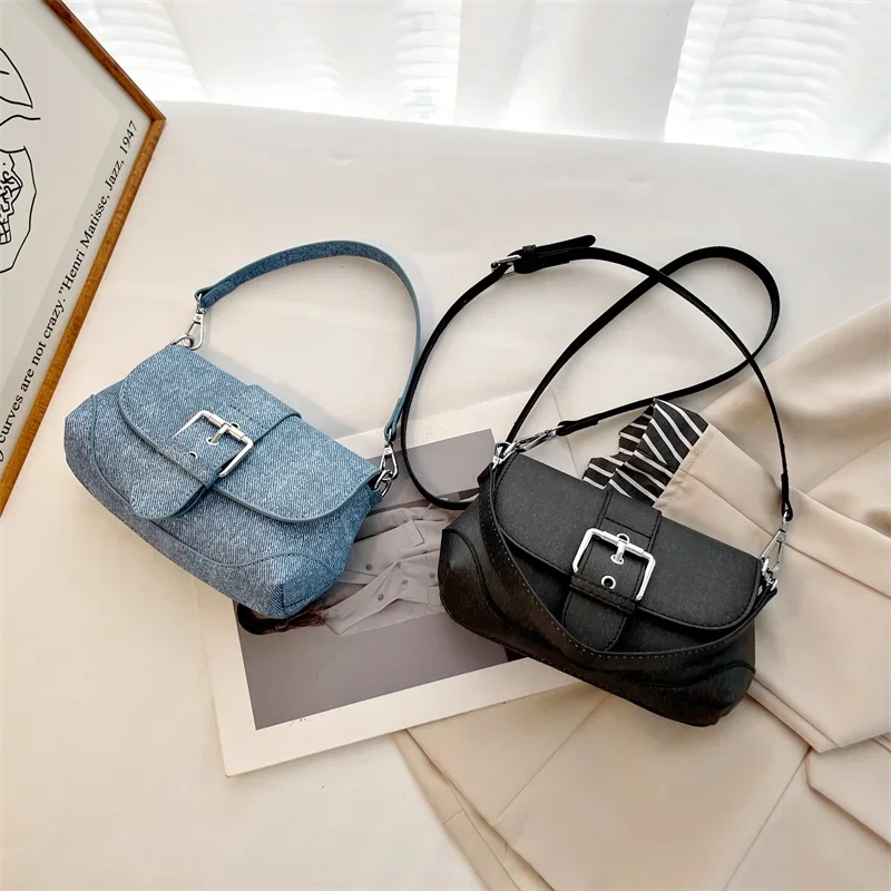 

Small Semicircle Saddle Shoulder Crossbody Bags For Women Designer Brand Vintage Handbags 2025 Flap Pu Leather Messenger Bag