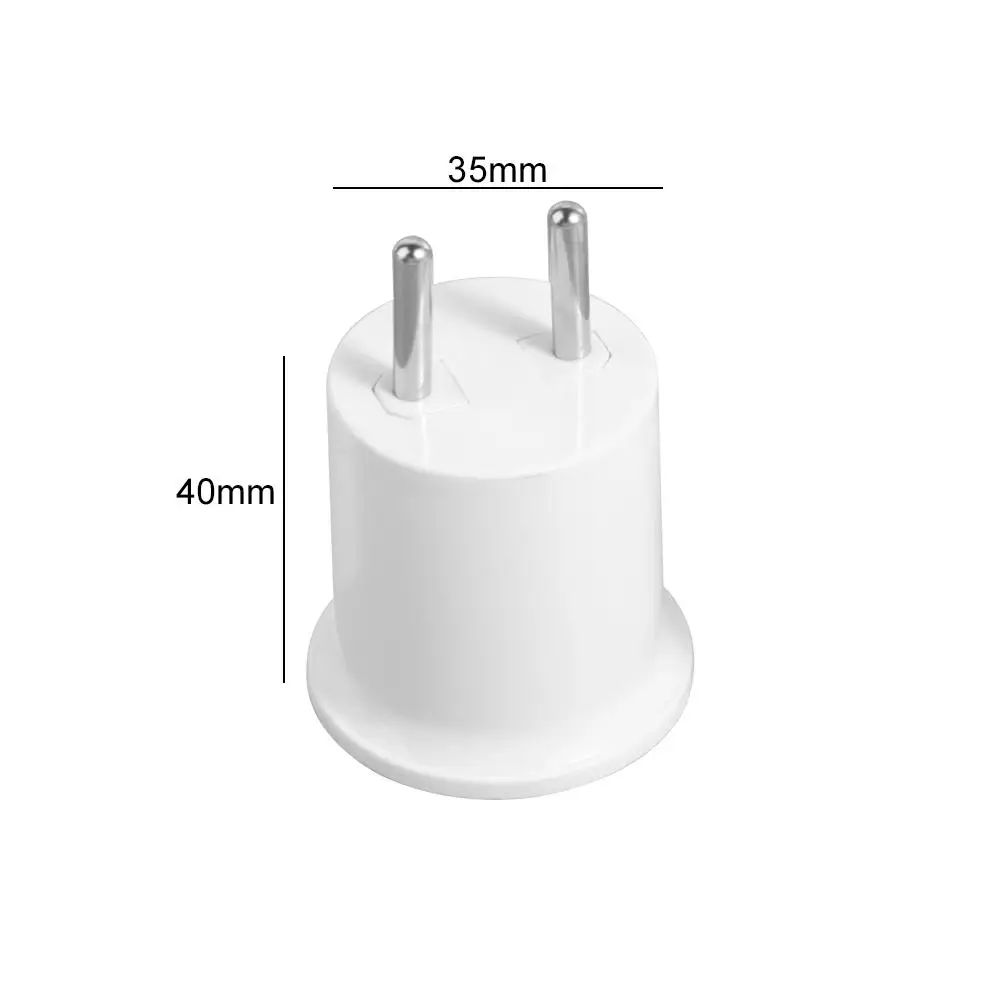 Durable High Temperature Resistant E27 Lamp Base E27 White Bulb Converter EU/US Plug Bulb Adapter Camera