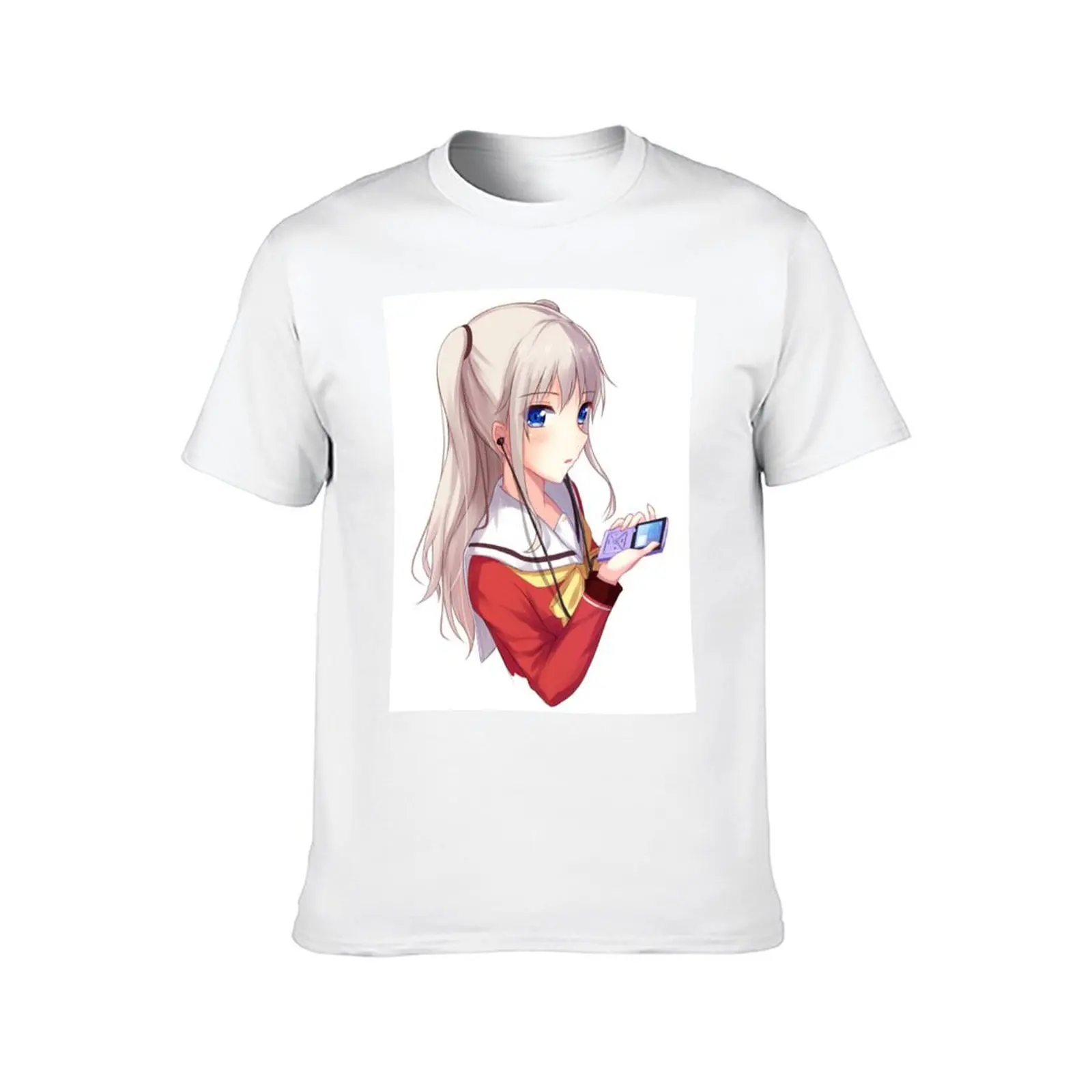 Nao Tomori - Charlotte - Cute Anime girl T-Shirt summer shirt cotton man t-shirts anime vintage mens graphic t-shirts anime