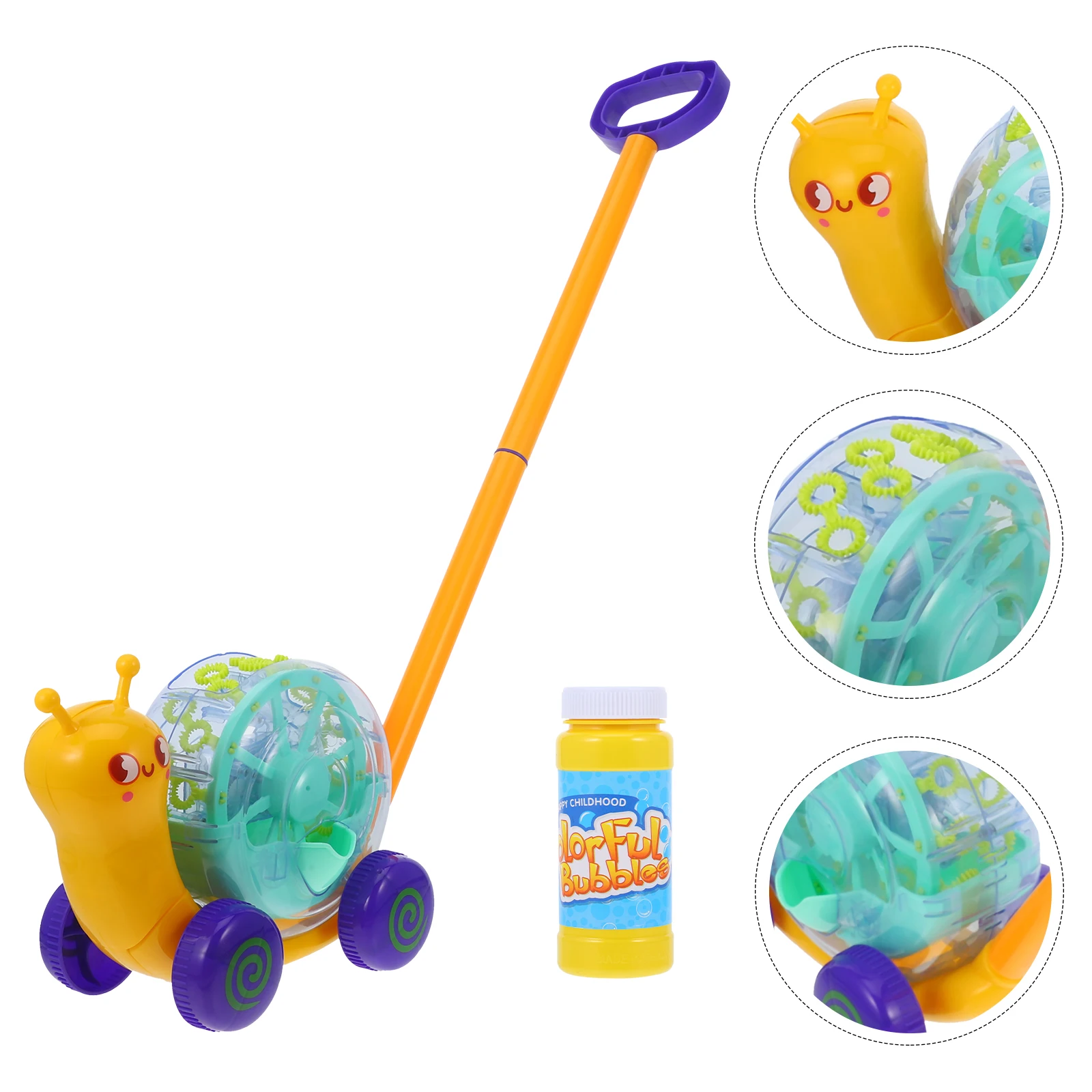 

Fully Automatic Electric Parent-child Snail Kids Abs Blower Plaything