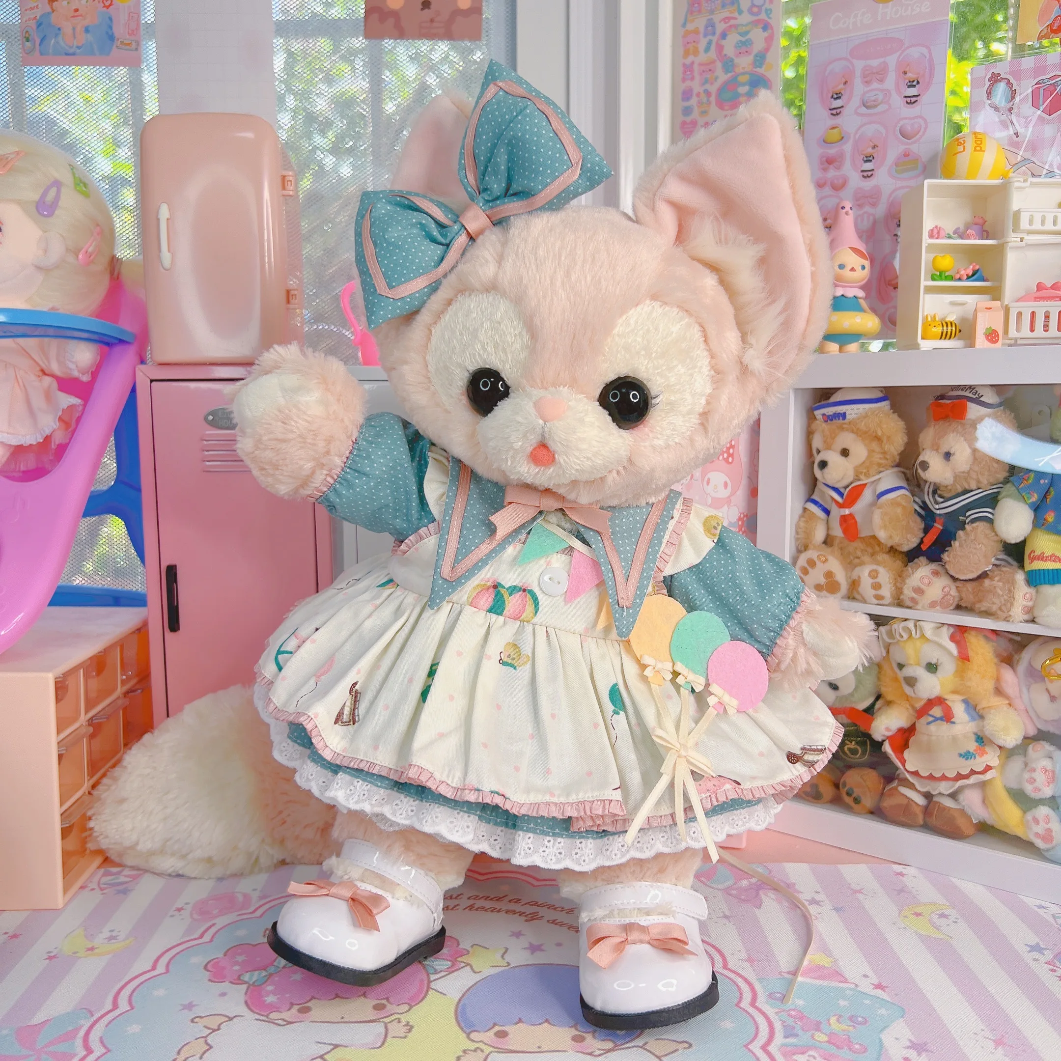 

Duffy's New Friend 13 Inch LinaBell and StellaLou Doll Clothes Balloon Pattern Green Dress