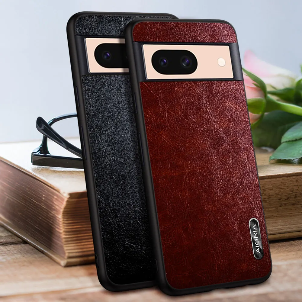 Case for Google Pixel 8 8A 7 7A 6 6A Pro wood Like soft TPU silicone PC wood pattern PU leather skin covers for Google Pixel 8A