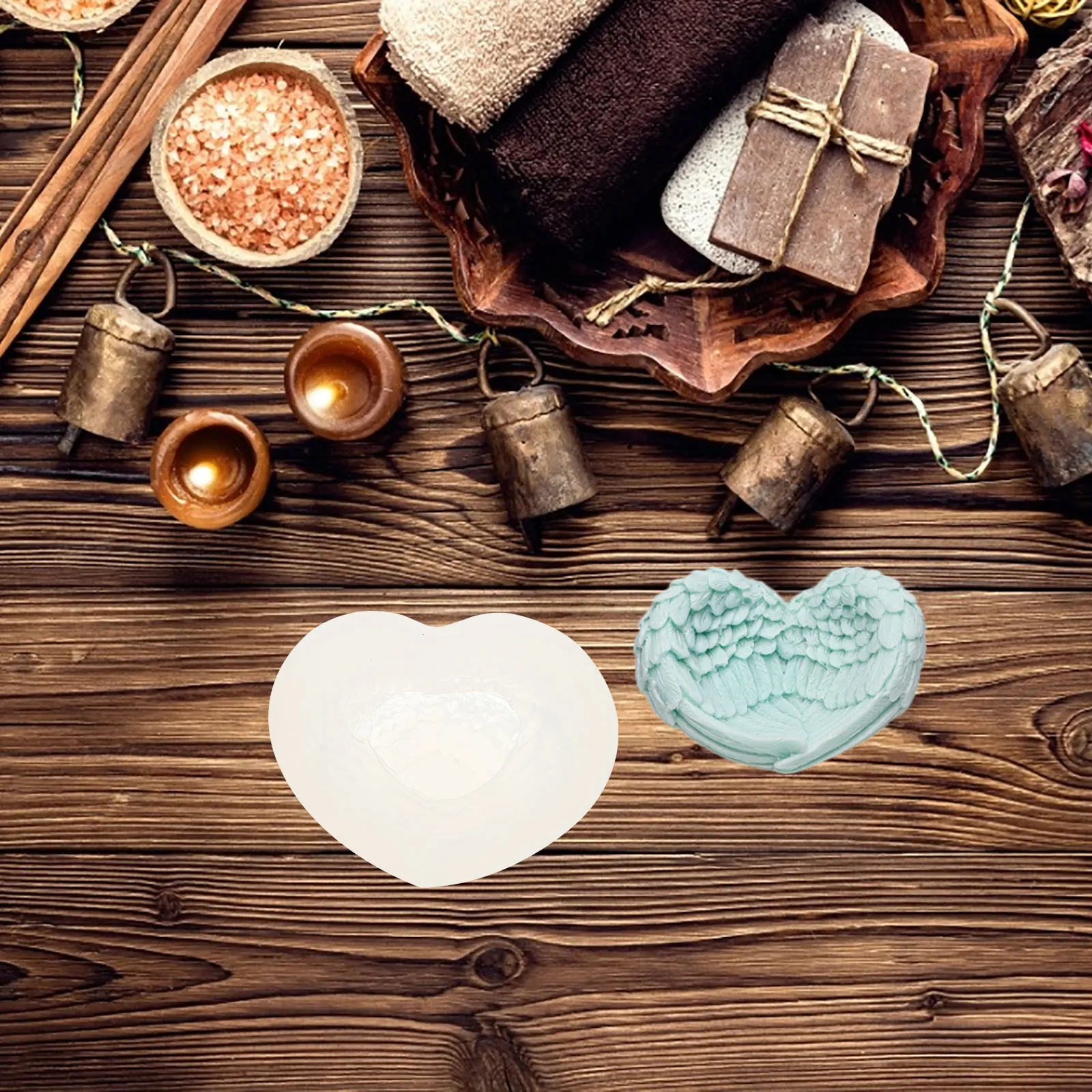 

Silicone Angel Wing Mold Creative Diy Storage Box Epoxy Crafts Tool Home Decor Display Stand Non-Stick Easy Clean Organizer