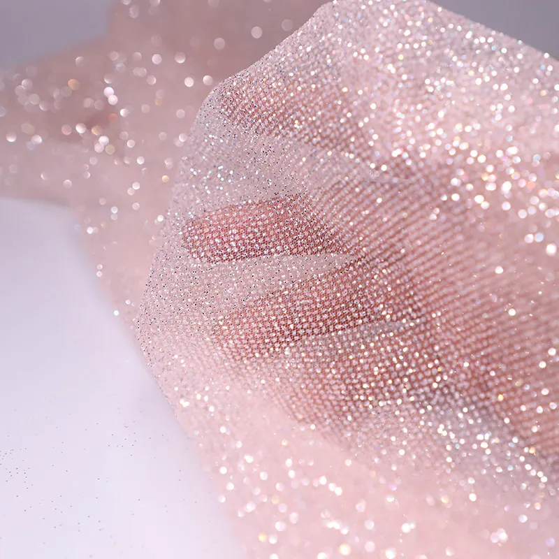 100/300/500cm X150cm Shiny Glitter Mesh Fabric Soft Yarn Tulle Fabric For Wedding Dress Veil Background Yarn Diy Apparel