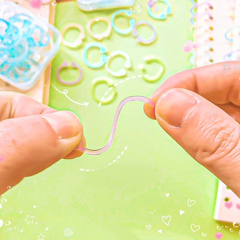 Anneaux de reliure pour reliure à feuilles mobiles, fournitures de reliure, accessoires de livre, 1 boîte