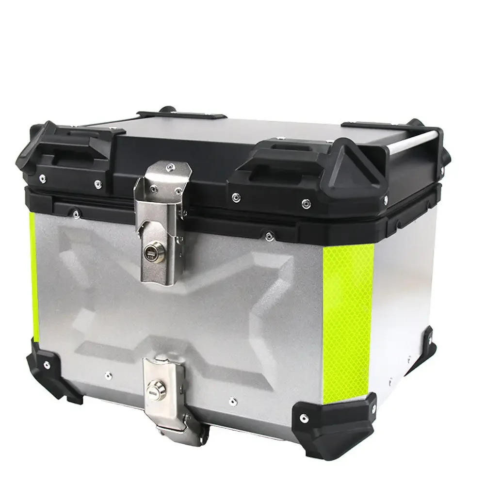 Motorcycle Rear Top Case Moto Luggage Storage Tail Box Waterproof Motorcycle Trunk Tool Box Aluminum 45L/55L/65L/80L/100L