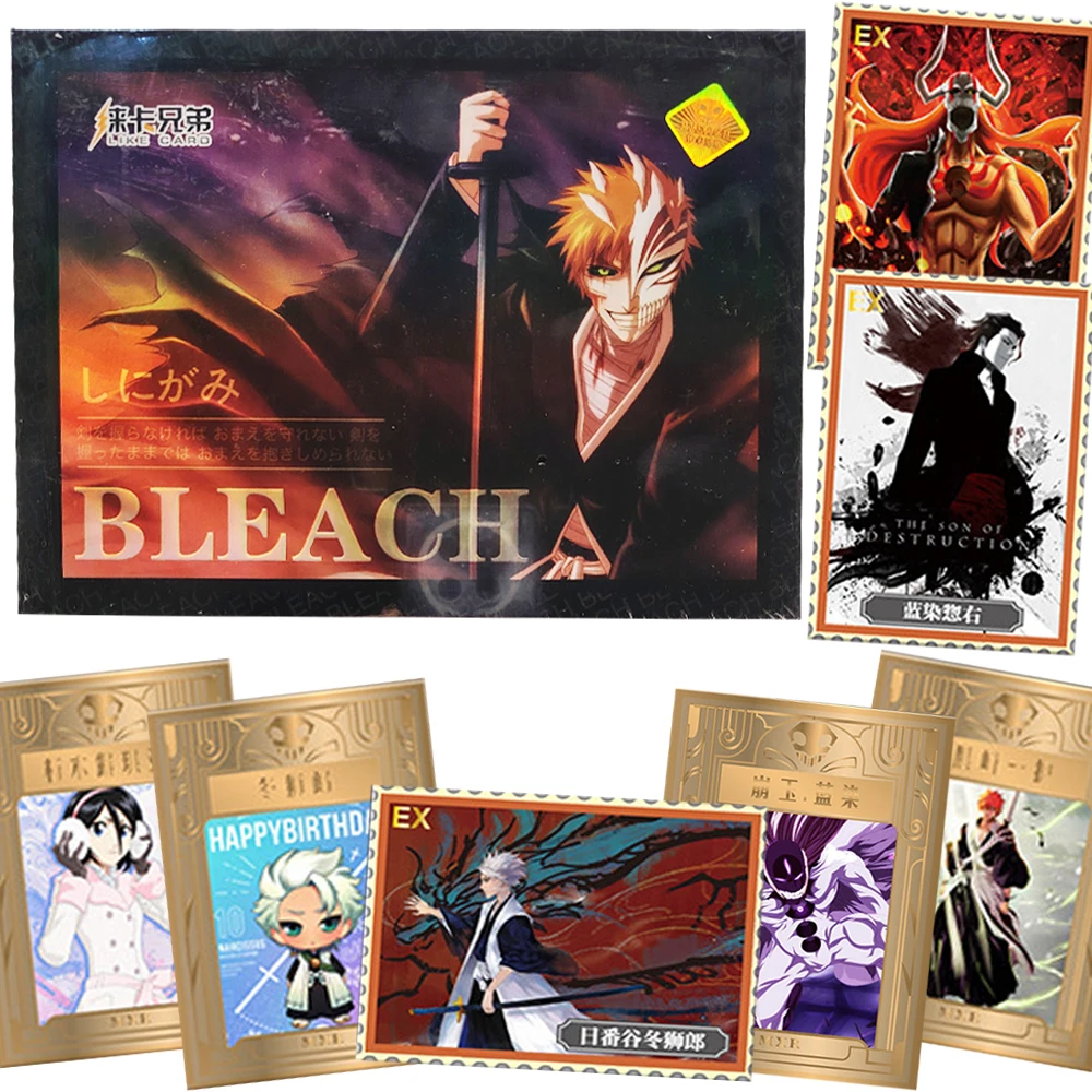 

Оптовая продажа, коллекционные карты Bleach, экшн-приключения, горячая кровь, молодежное аниме, редкие торговые боевые карты, подарки, игрушки для мальчиков и девочек
