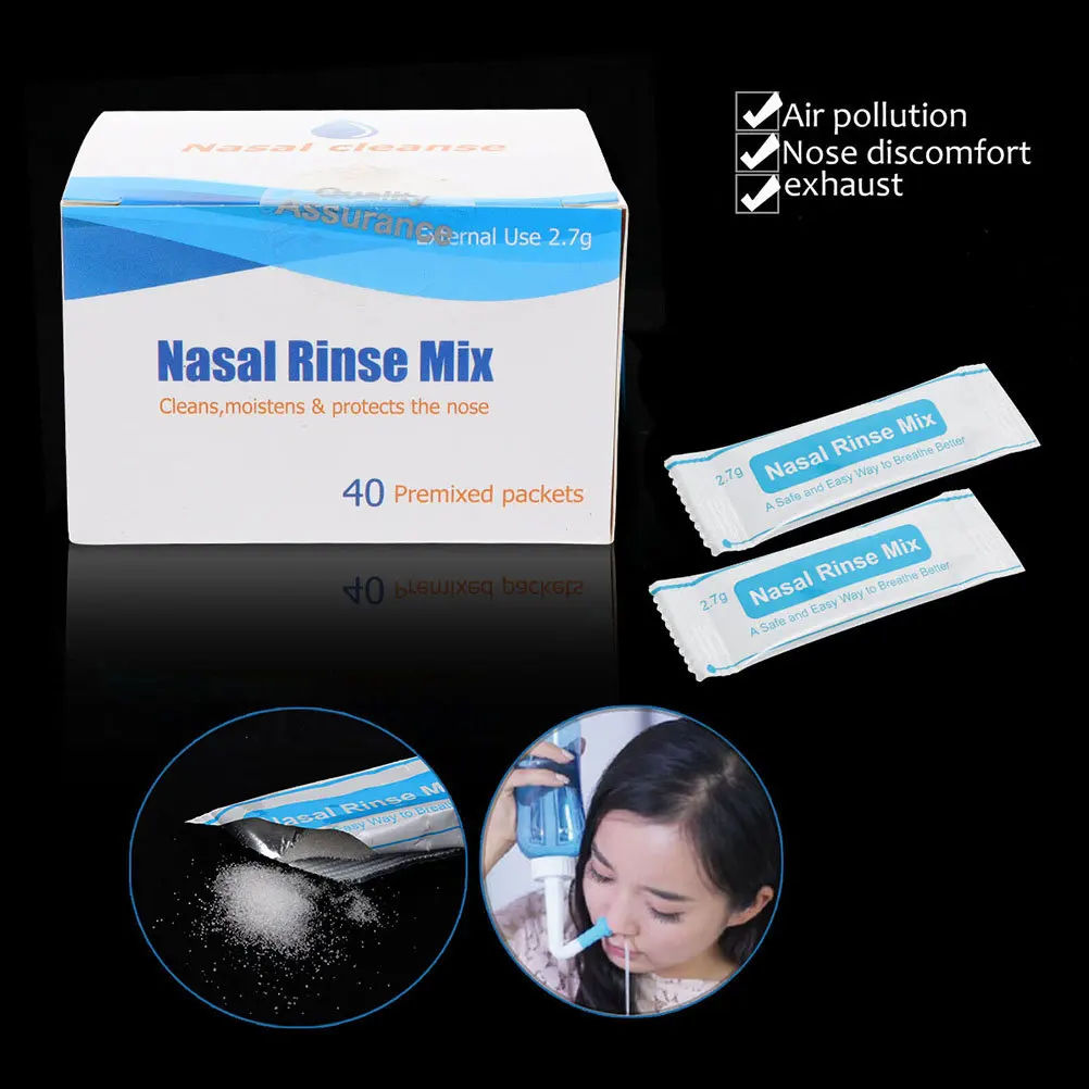 80Pcs Nasal Rinse Salt Packets High Quality Safe Suitable for Nasal Cleaning Daily Care and Nose Protector Salt - view 6
