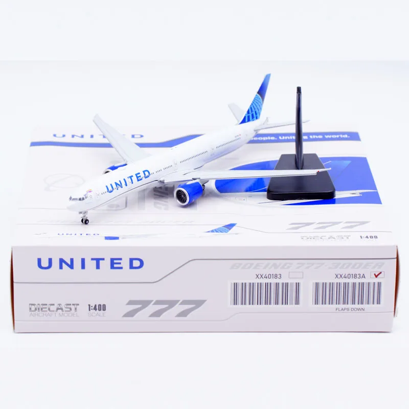 

XX40183A Alloy Collectible Plane Gift JC Wings 1:400 United Airlines Boeing B777-300ER Diecast Aircraft Model N2749U Flaps Down